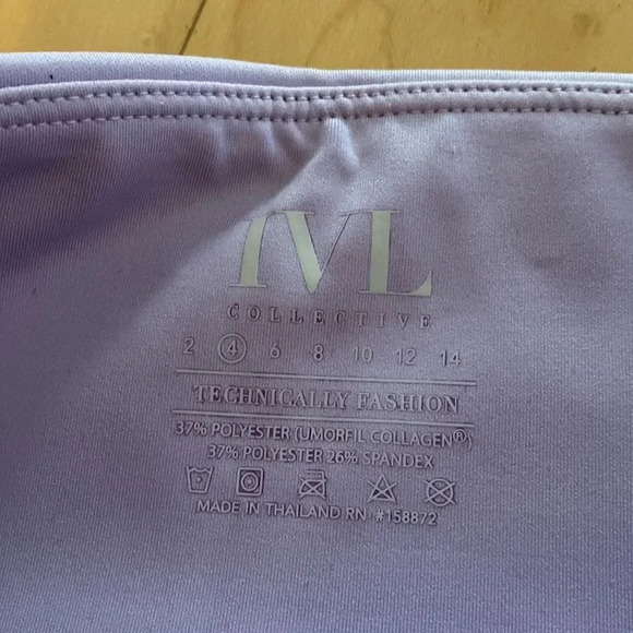 IVL Collective UMORFIL Purple Rose Lilac Lavendar Workout Leggings Size 4 Small - Picture 3 of 9